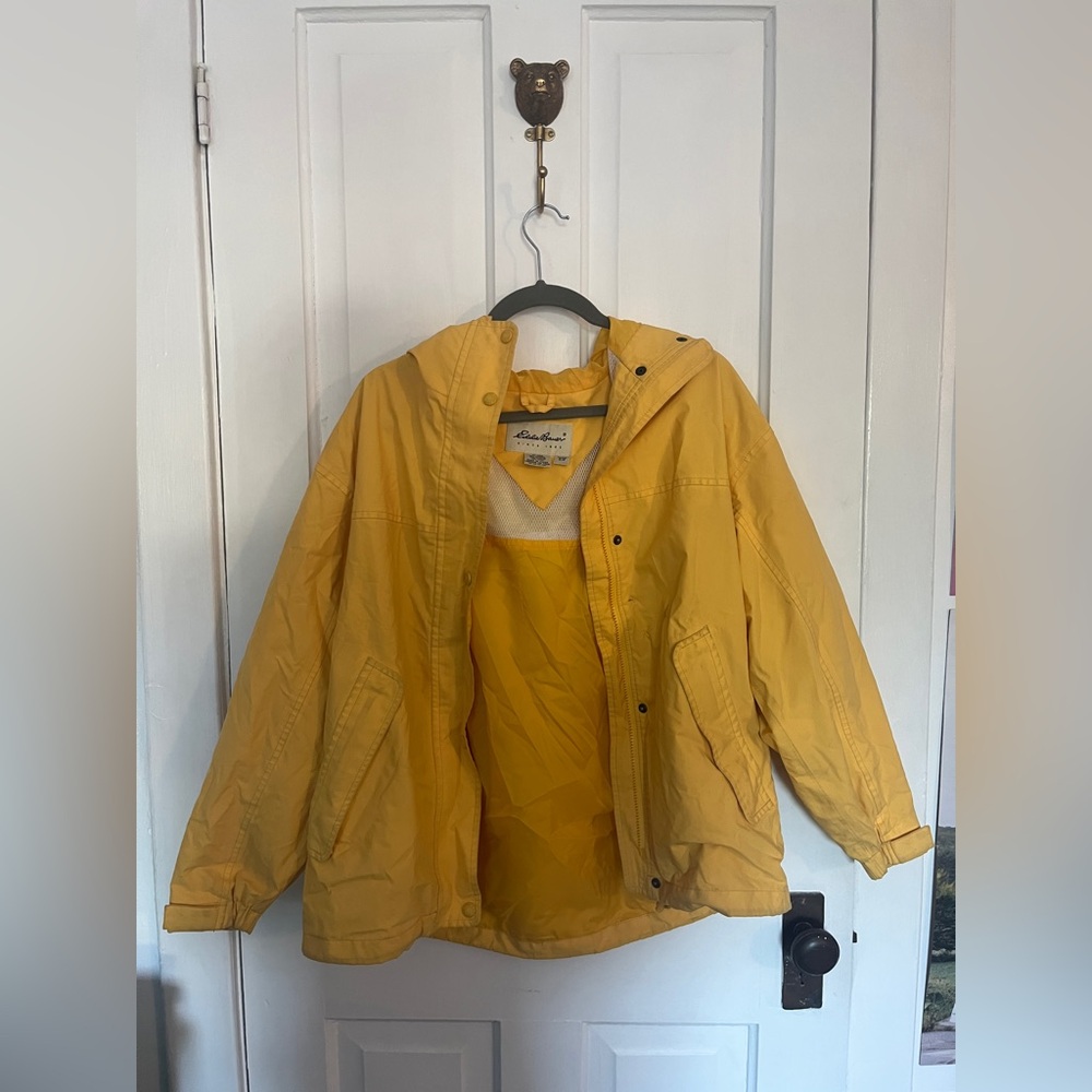 Yellow Weatherproof Hooded Raincoat